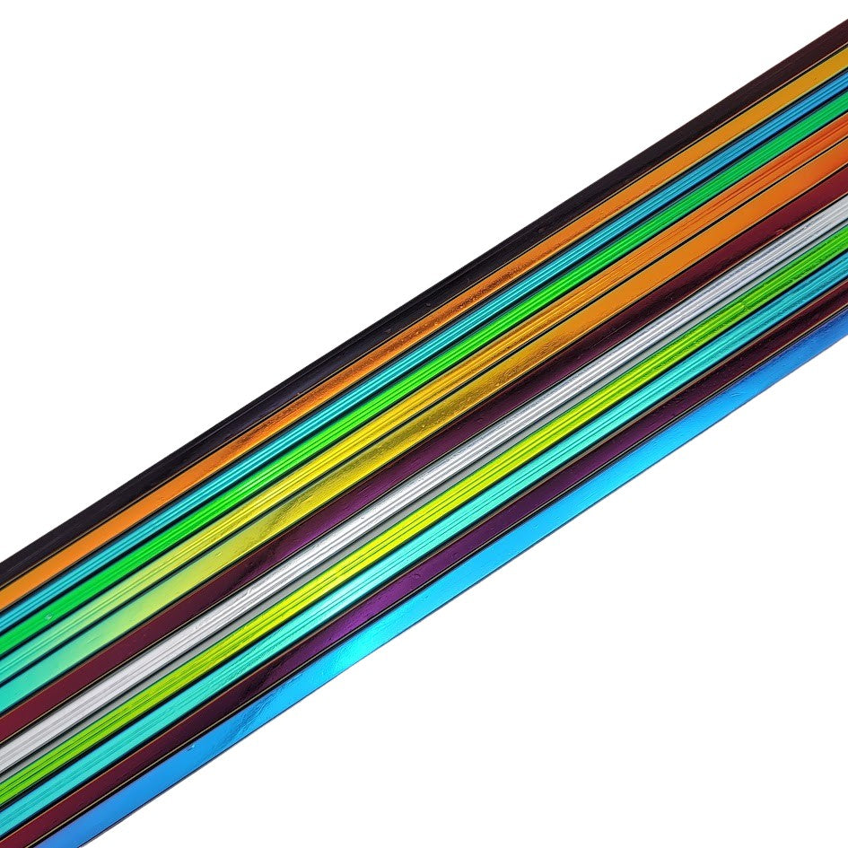 CBS Dichroic Noodles on Black OGT System 96 COE Fusing Supplies Rainbow- 