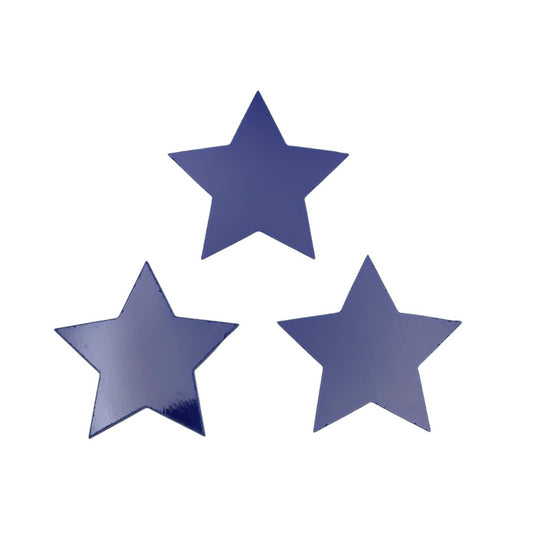 96 COE 2" Blue Stars (3) Glass Precut Element Designs Fusing Supplies 96COE- 