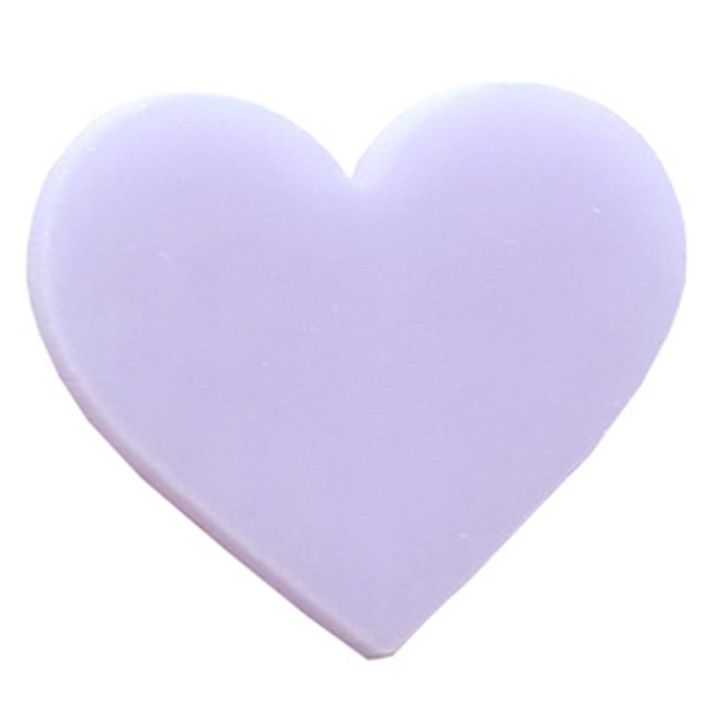 1" Precut 90 COE GLASS Heart Red Clear Lavender White Red Mint Yellow CHOICE-Model Lavender Opaque