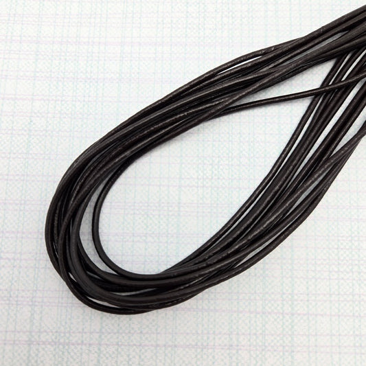 Ten 2mm Brown Leather with Silver Colored Hardware Necklaces 18" + Extender Chain- 