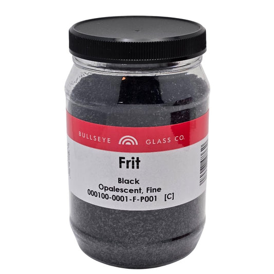 0100 Black Opal Bullseye 90 COE GLASS FRIT FINE 16 oz One Pound- 