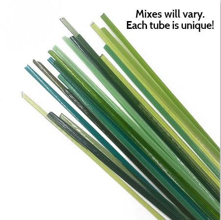 GREEN FAMILY Assorted Noodles Oceanside 96 COE Full 5 oz Tube Fusing Supplies- 