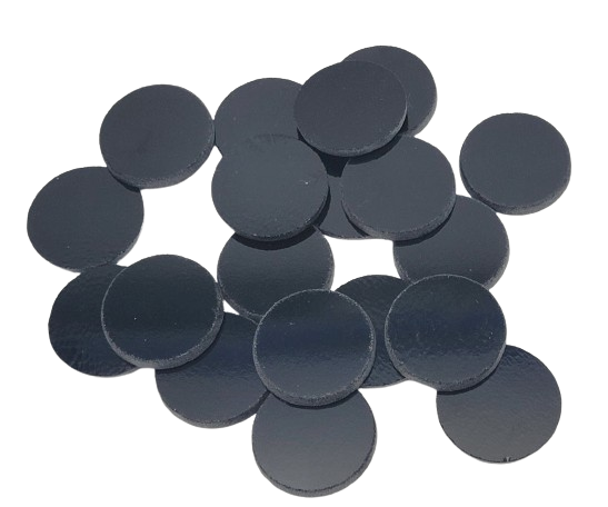 Wholesale Lot 1" Precut Black Circles 96 COE 20 Pieces Glass Fusing- 