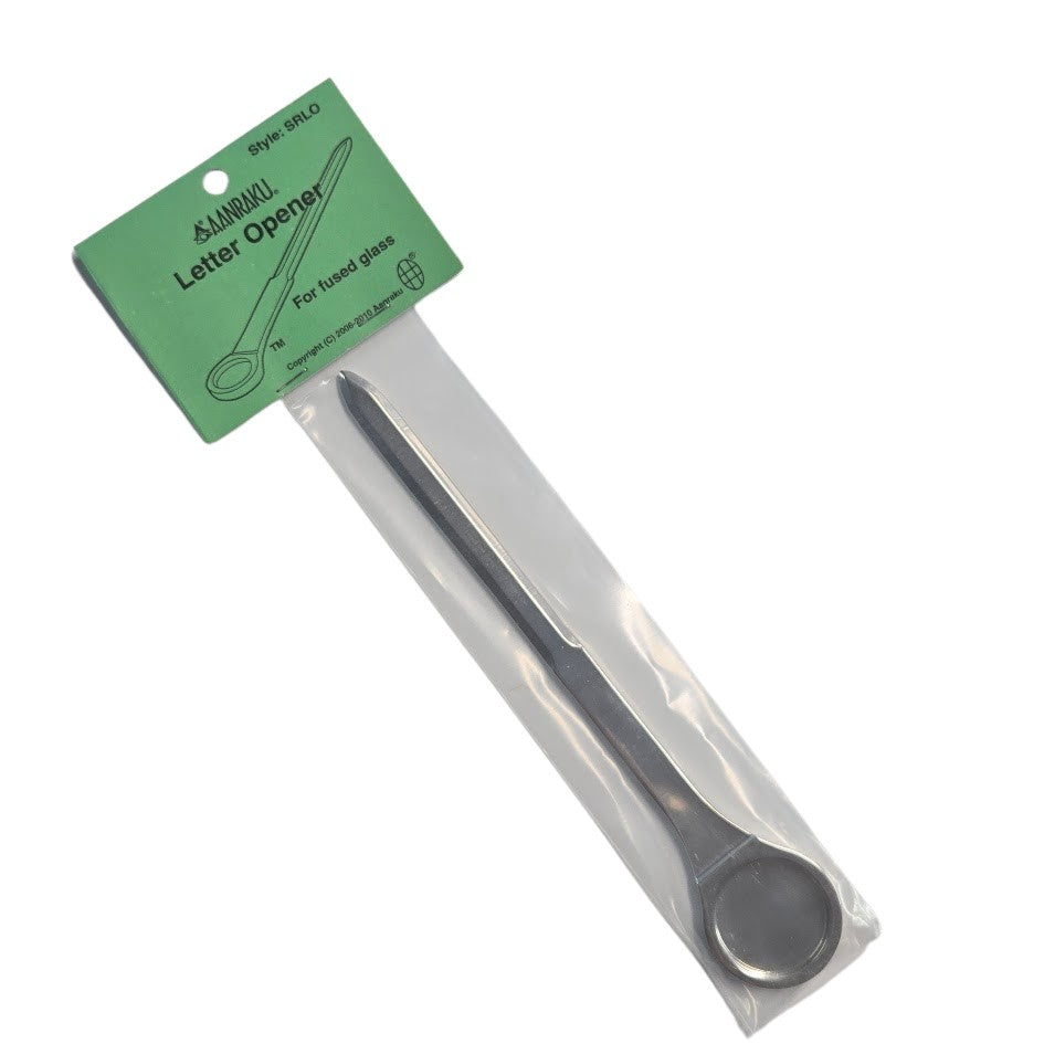Short Cabachon ROUND TOP LETTER OPENER Aanraku Fused Glass Finding Add ART- 