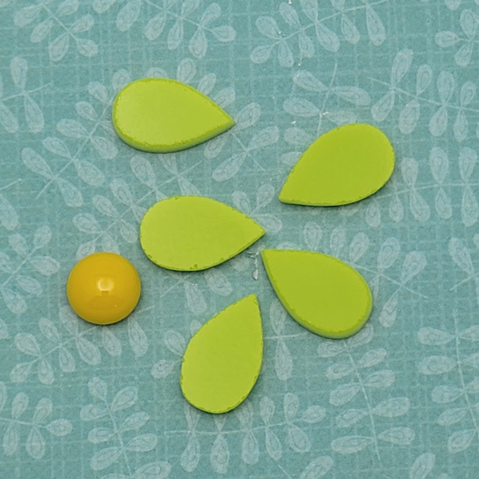 Sale! Lemongrass Opal 96 COE Five Petal Flower Glass Precuts for Fusing Supplies- 