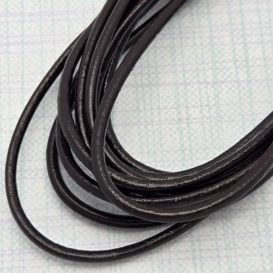 Ten 3mm Brown Leather with Silver Colored Hardware Necklaces 18" + Extender Chain- 