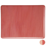 305 Salmon Pink Striker Opalescent Bullseye 90 COE Glass Sheet 10x10" 90COE Fusible- 