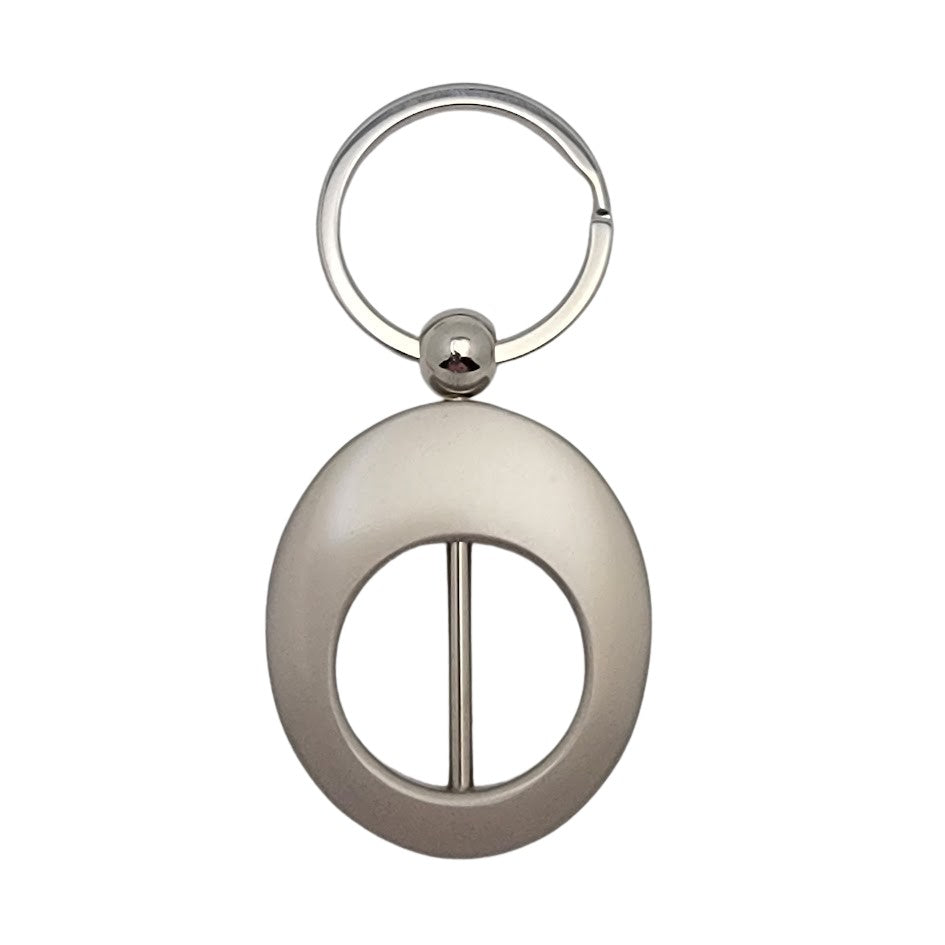 Clearance Superior Quality SILVER Oval Beadable Key Ring Chain Gold Add A Bead- 
