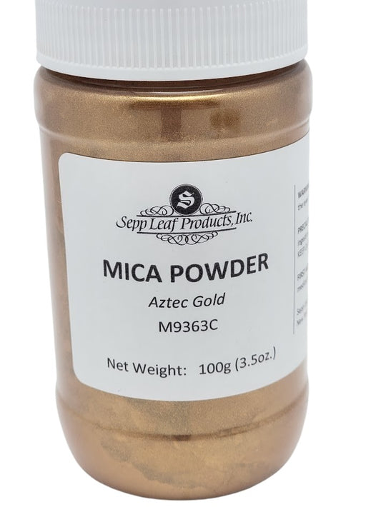 Mica Powder AZTEC GOLD Fusing Flameworking Craft 100g Full Container Pixi Dust- 