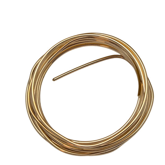 16ga Half Hard Round 12Kt Gold-Filled Five Feet Wrapping Wire Made in the US- 