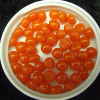 1/4" 6-7mm Glass Handmade Design Elements Oceanside System 96 COE Pebbles Circles Dots-Model Orange Opal