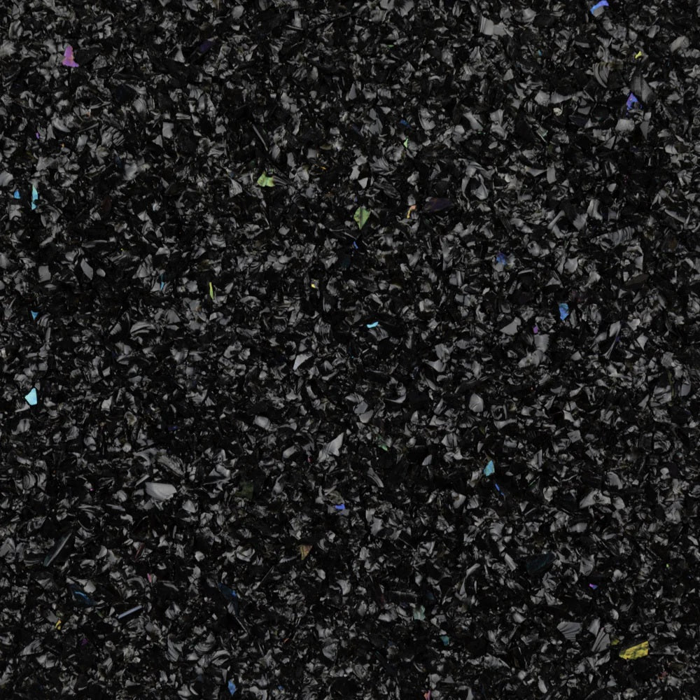 F3 56 96 IR Black Opal Iridized MEDIUM 96 COE Frit 8.5 oz Jar- 