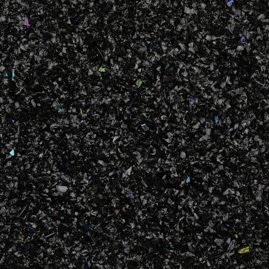 F3 56 96 IR Black Opal Iridized MEDIUM 96 COE Frit 8.5 oz Jar- 