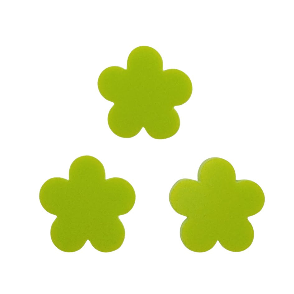 THREE Pieces Happy Flowers 96 COE Precut Glass Design Shape Choice of Color Size-Custom Medium, Lemongrass