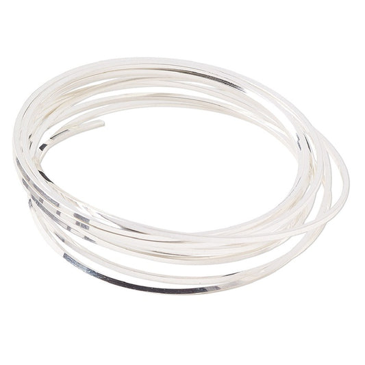 18ga Full Hard Square Solid Sterling Silver Five Feet Wrapping Wire Made in the US- 