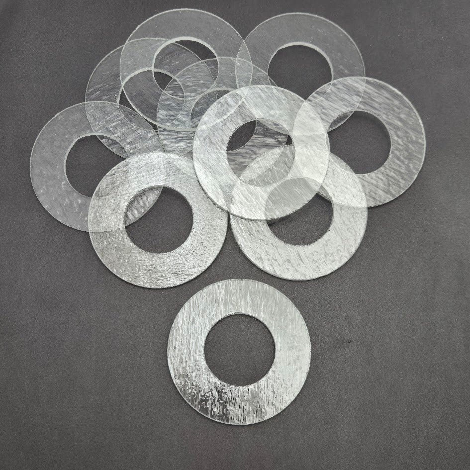 Wholesale Lot TEN 3 inch Wreath Bases Tekta Clear Precut 90 COE Glass Fusing Supplies 90COE- 