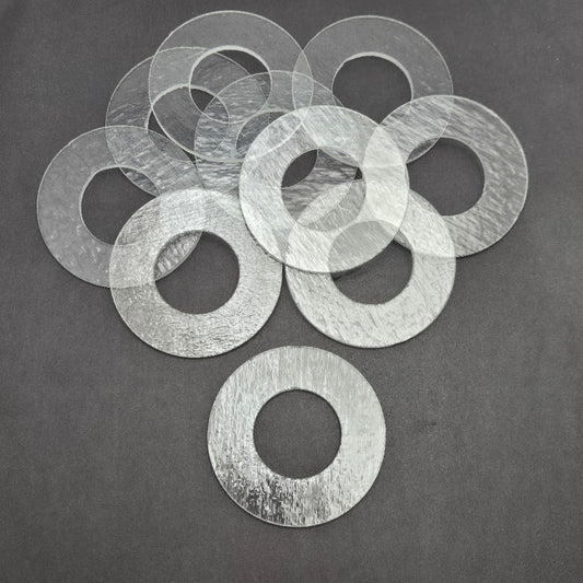 Wholesale Lot TEN 3 inch Wreath Bases Tekta Clear Precut 90 COE Glass Fusing Supplies 90COE- 