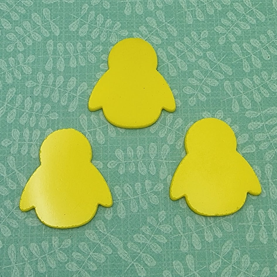 Easter Chicks THREE YELLOW 96 COE Precut Glass Fusing Shapes Supplies Cut-Outs- 
