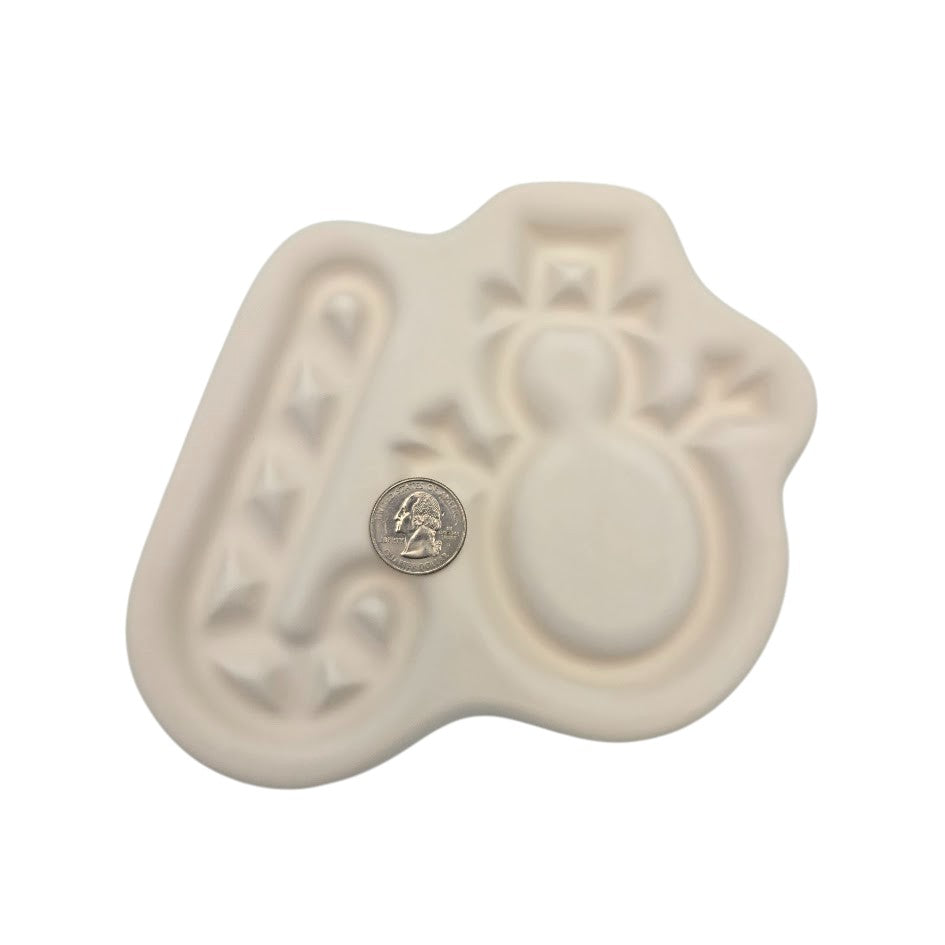 SALE! Candy Cane & Snowman Colour De Verre Glass Frit Casting Mold Fusing- 