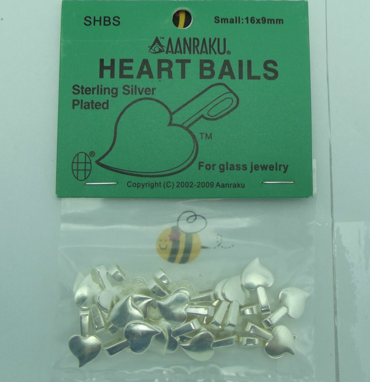 25 Pcs Aanraku HEART BAILS Sterling Silver Plated Small Fusing Supplies Glue On- 