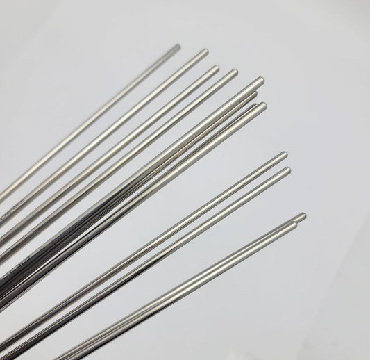 Set of 12 Bead Mandrels Stainless Steel Twelve 1/8 inch Lampworking Medium Hole- 