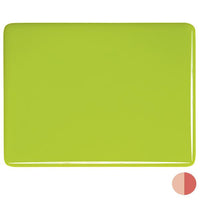0126 Spring Green Striker Opalescent Bullseye 90 COE Glass Sheet 10x10" 90COE Fusible- 
