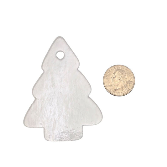 96 COE Tree Ornament Blank Crystal Clear Double Thick 2 1/2 x 3" Glass Precut- 