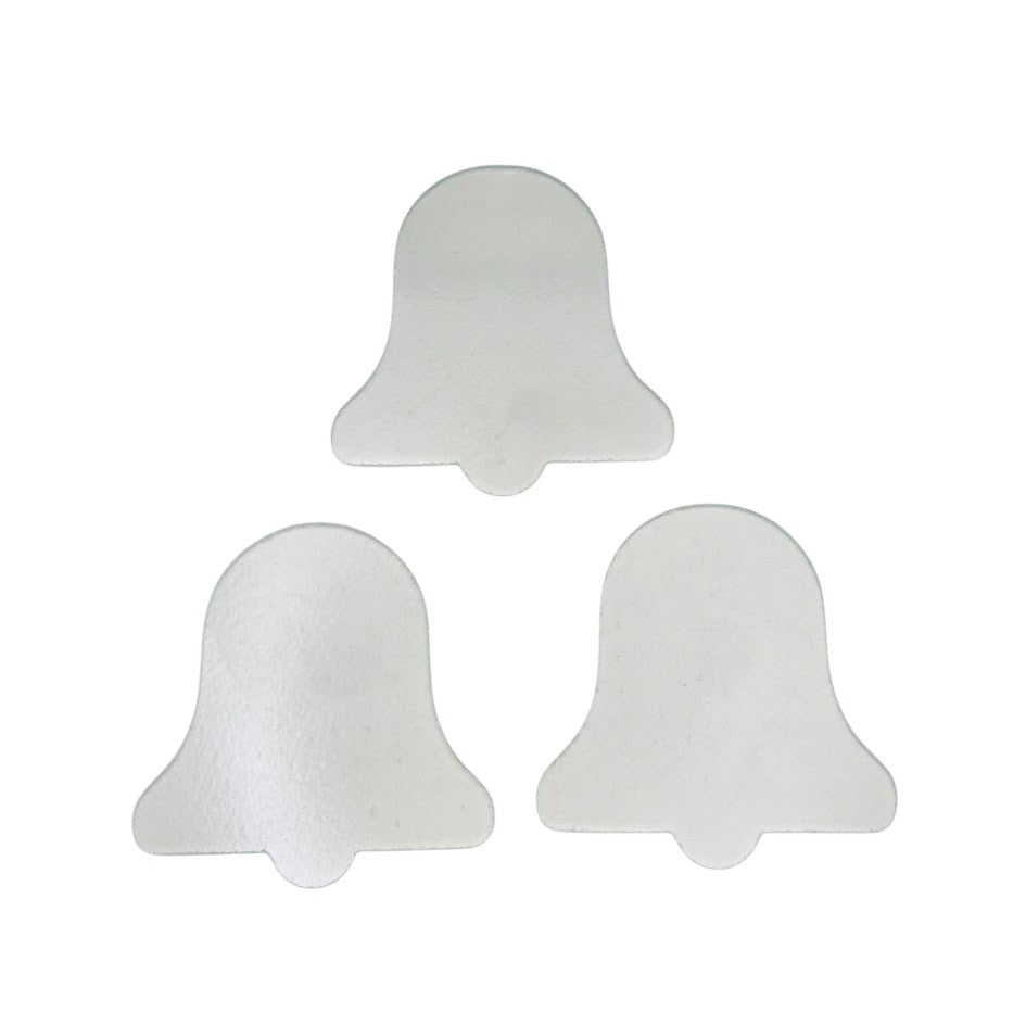 Three 96 COE Precut Glass Bell Ornament Blanks CLEAR Fusing Supplies 96COE- 