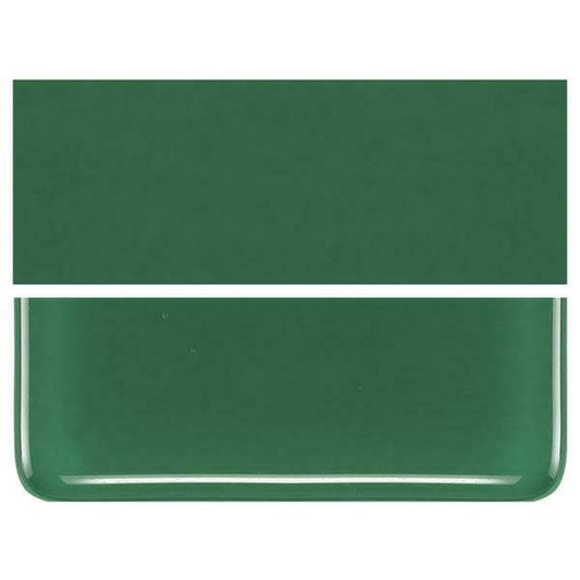 0141 Dark Forest Green Opalescent Bullseye 90 COE Glass Sheet 10x10" 90COE Fusing- 