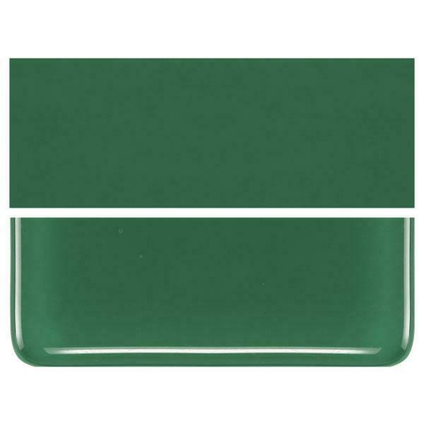0141 Dark Forest Green Opalescent Bullseye 90 COE Glass Sheet 10x10" 90COE Fusing- 
