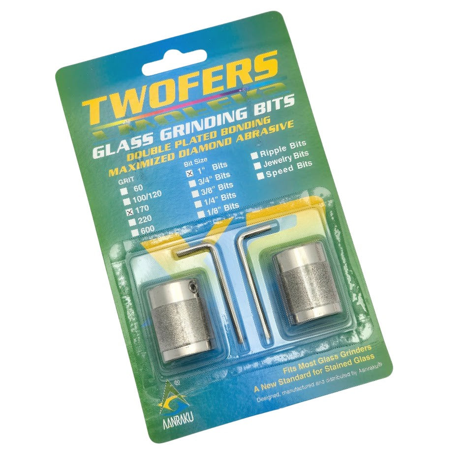 2 Grinder Bits Diamond 1 inch  170 Medium Aanraku 2 fer Fits MOST Inland Glastar- 