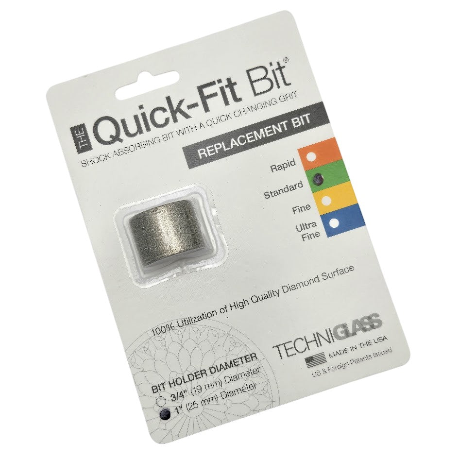 1" Standard Quick Fit Bit Stained Glass Grinder by Techniglass Replacement- 