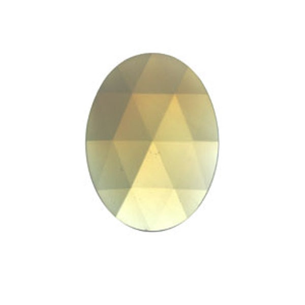 Opal White Jewel Focal 30x40mm OVAL Faceted Quality German Made Flat Back- 
