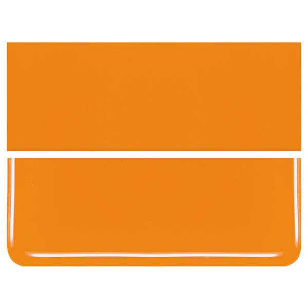 0025 Tangerine Striker Opalescent Bullseye 90 COE Glass Sheet 10x10" 90COE Fusible- 