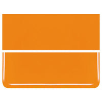 0025 Tangerine Striker Opalescent Bullseye 90 COE Glass Sheet 10x10" 90COE Fusible- 