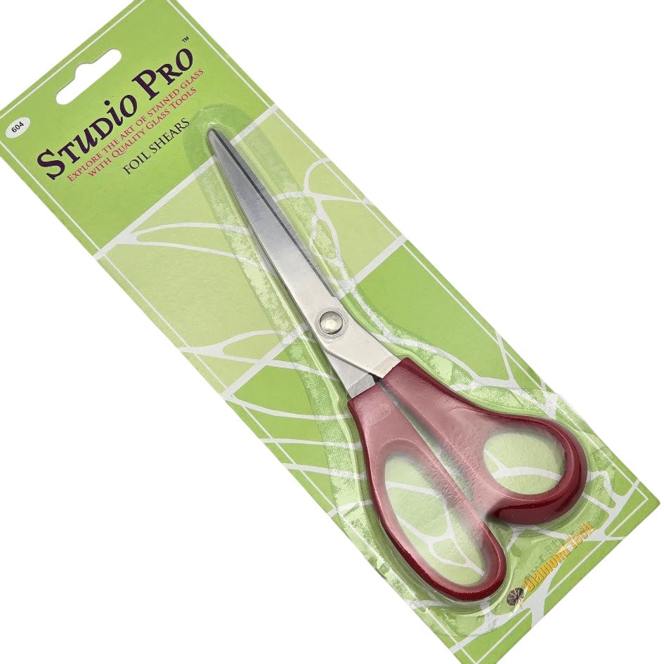 Foil Pattern Shears STUDIO PRO Stained Glass Supplies 604 Scissors Diamond Tech- 