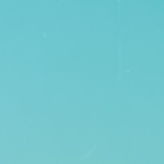 0116 Turquoise Blue Opal Bullseye 90 COE Glass Sheet 10x10" 90COE- 