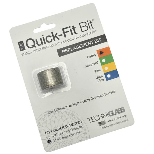 1" Coarse Rapid Quick Fit Bit Stained Glass Grinder by Techniglass Replacement- 