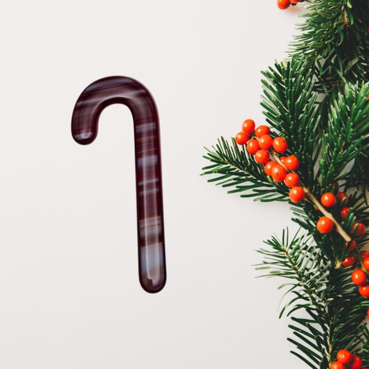 1 or 3 Fused Glass CANDY CANE Handmade Fused Glass Ornament 3.7 inches Tall-Quantity Single Piece