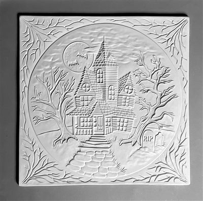 Haunted House Texture Creative Paradise Glass Kiln Fusing Mold Tile 12 x 12- 