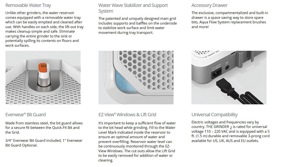 The Grinder 2 For Stained Glass Compact Customizable Powerful Space Saver- 