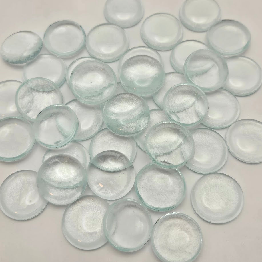 Flaws 13 Icicle Clear Handmade Design Elements 96 COE Blobs Gems Buttons Cabochon- 