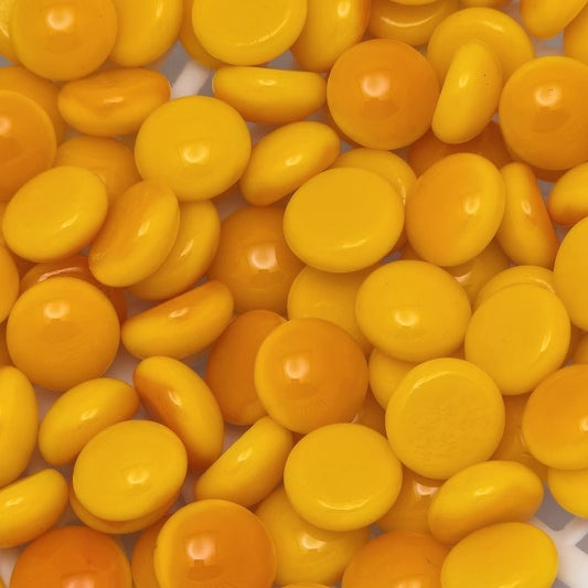 Sunflower Yellow Medium Design Elements 25 pieces Pebbles Dots System 96 COE Oceanside Compatible- 