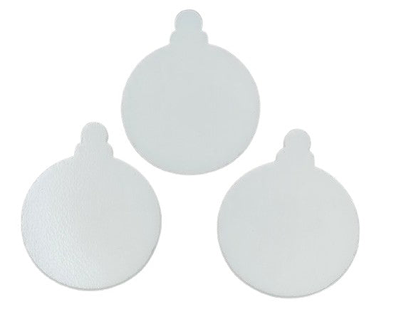 Three 96 COE Precut Glass Ornament Blanks White Fusing Supplies 96COE- 