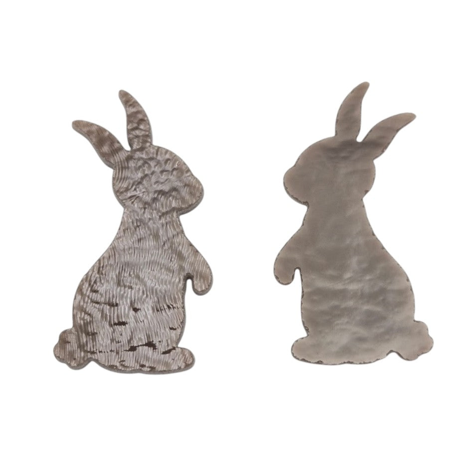 90 COE Rabbit Bunny Precut Glass Shapes Set of TWO Pieces Choice of Color 90COE-Color Mink (Gray Brown)