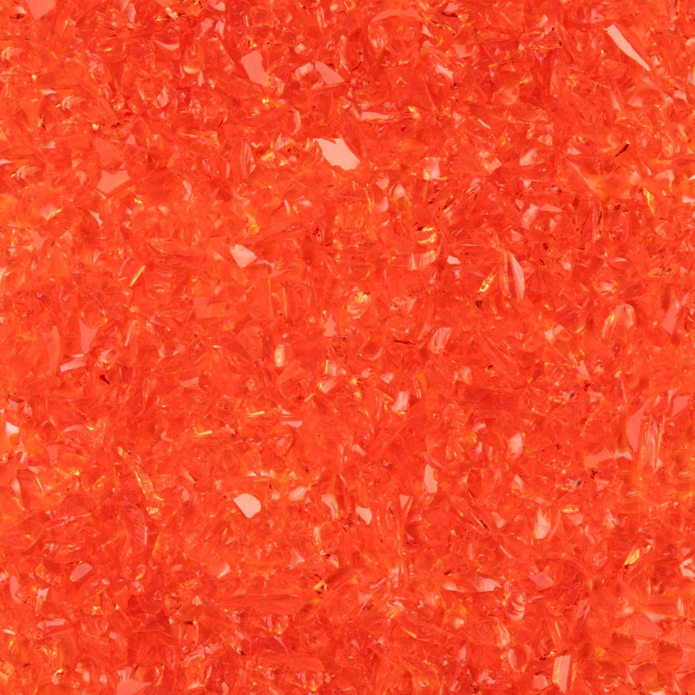 F5 171 Light Orange Transparent FOUR POUNDS Coarse 96 COE Glass Frit- 