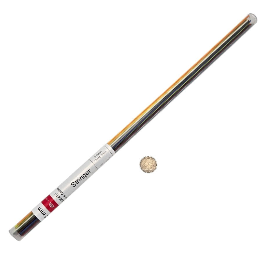 Full Tube  6.5 oz BULLSEYE Glass Stringer 2mm MIXED 8418 90 COE Fusing Lampwork- 