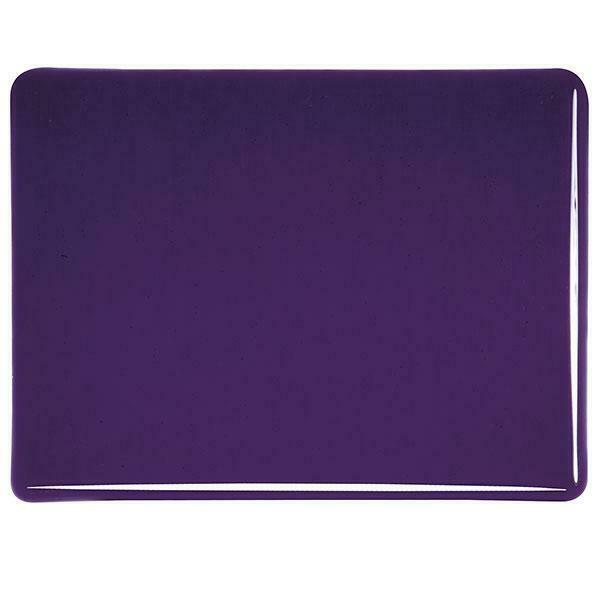 1128 Deep Royal Purple Transparent Bullseye 90 COE Glass Sheet 10x10" 90COE- 