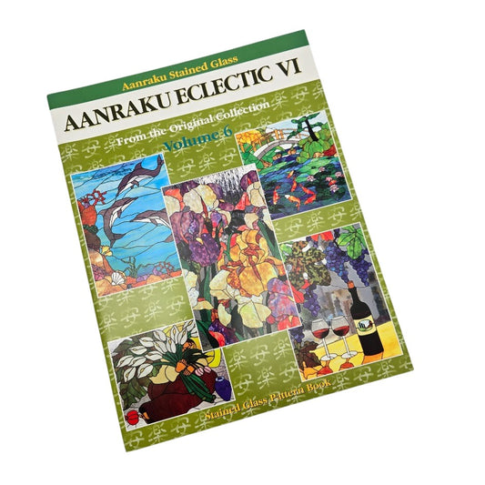 AANRAKU ECLECTIC Volume 6 Stained Glass Pattern Book Great Mixed Patterns- 