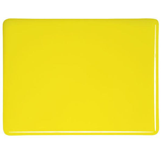 0120 Canary Yellow Striker Opalescent Bullseye 90 COE Glass Sheet 10x10" 90COE Fusible- 